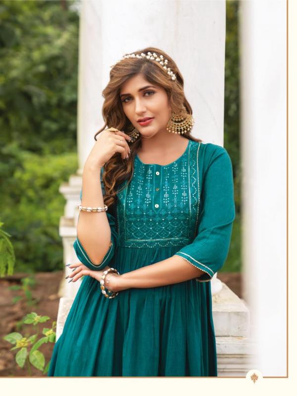 Heritage Fantasy 2 Rayon Designer Embroidery Kurti Collection